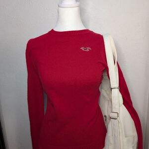 Hollister Red Crew Neck Sweater